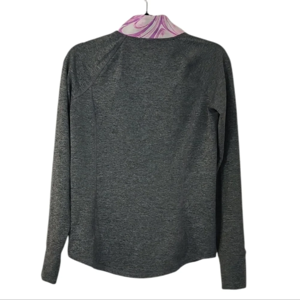 Justice Lavender And Gray Zip Up Jacket Size 16